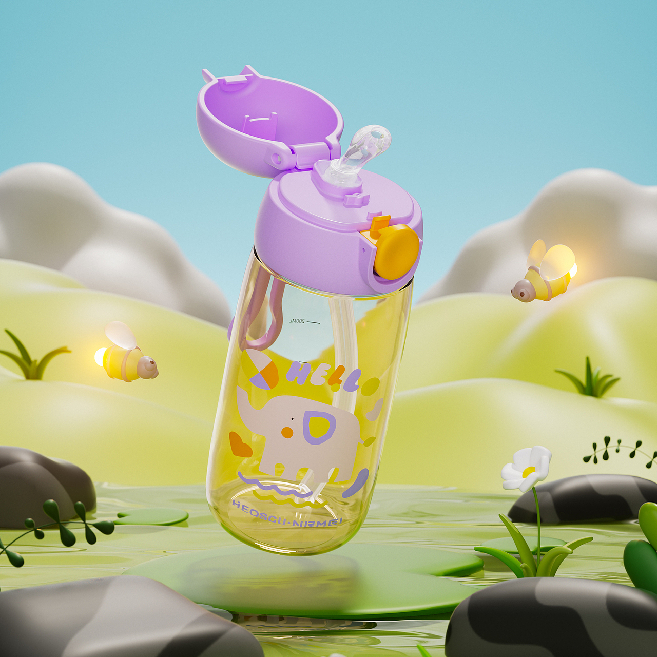 近期水杯详情渲染