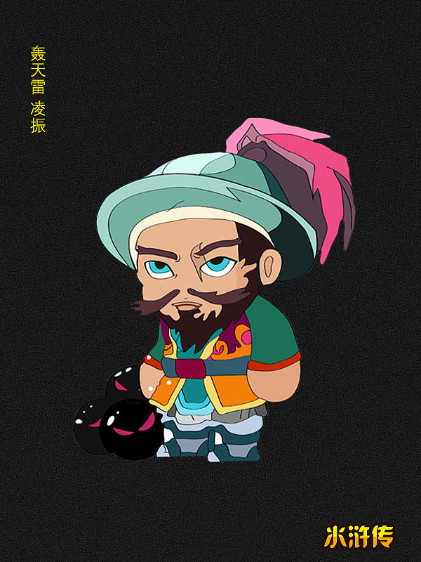 根据人物情景性格绘制七十六地煞星三十二天罡星梁山好汉一百零八将