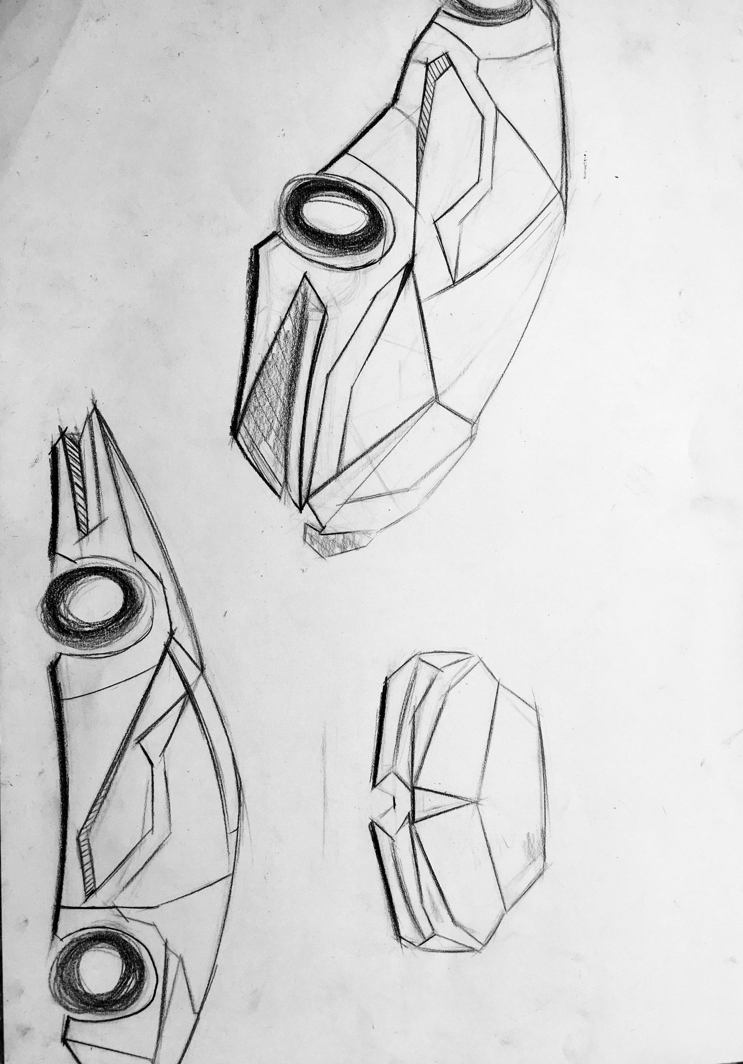 蝎子跑车概念图(形态创意与联想手绘稿)