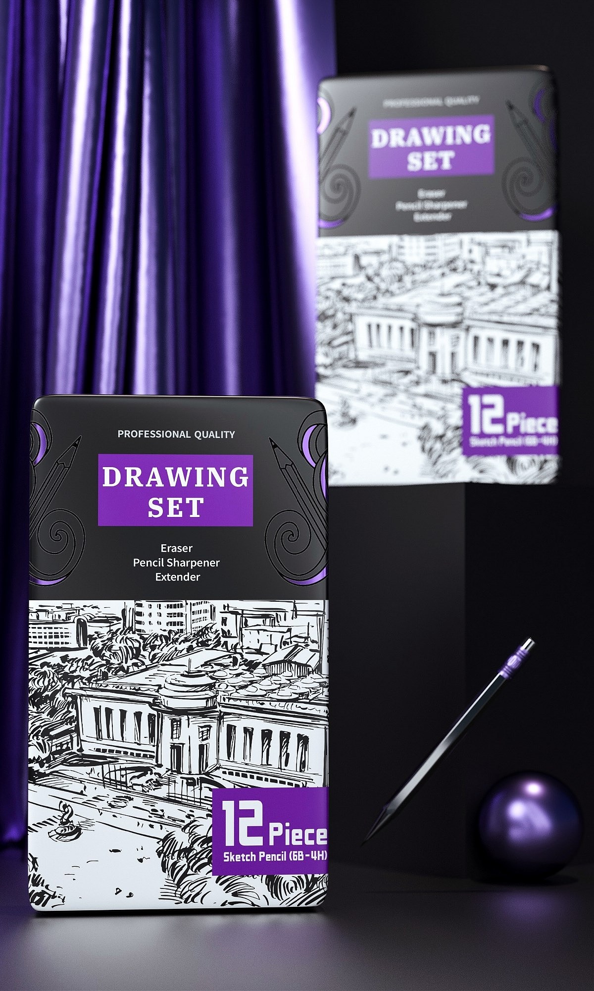 铅笔系列插画包装设计