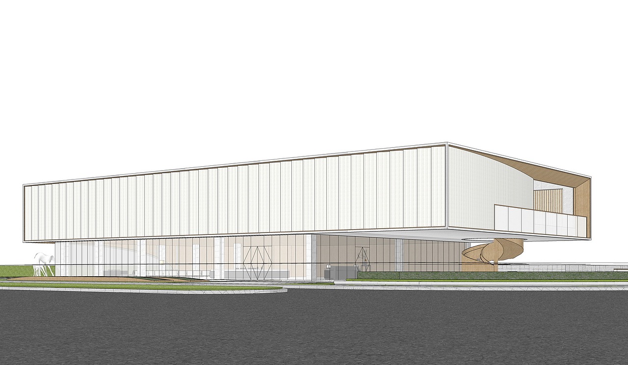 现代美术馆SU模型下载