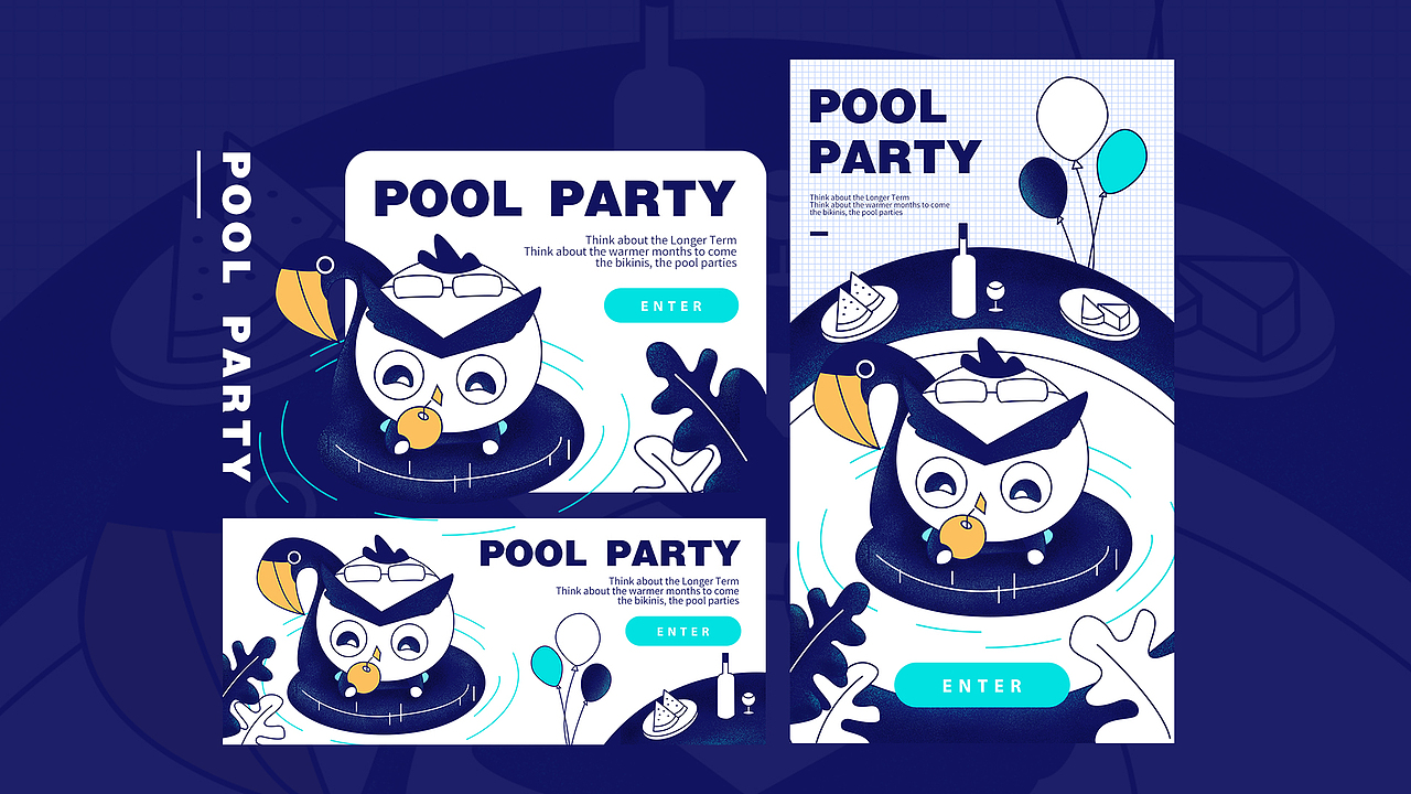 这六张是第二周的成果，公司项目比较多，于是真能简单粗暴完成。原型是我为公司设计的吉祥物。