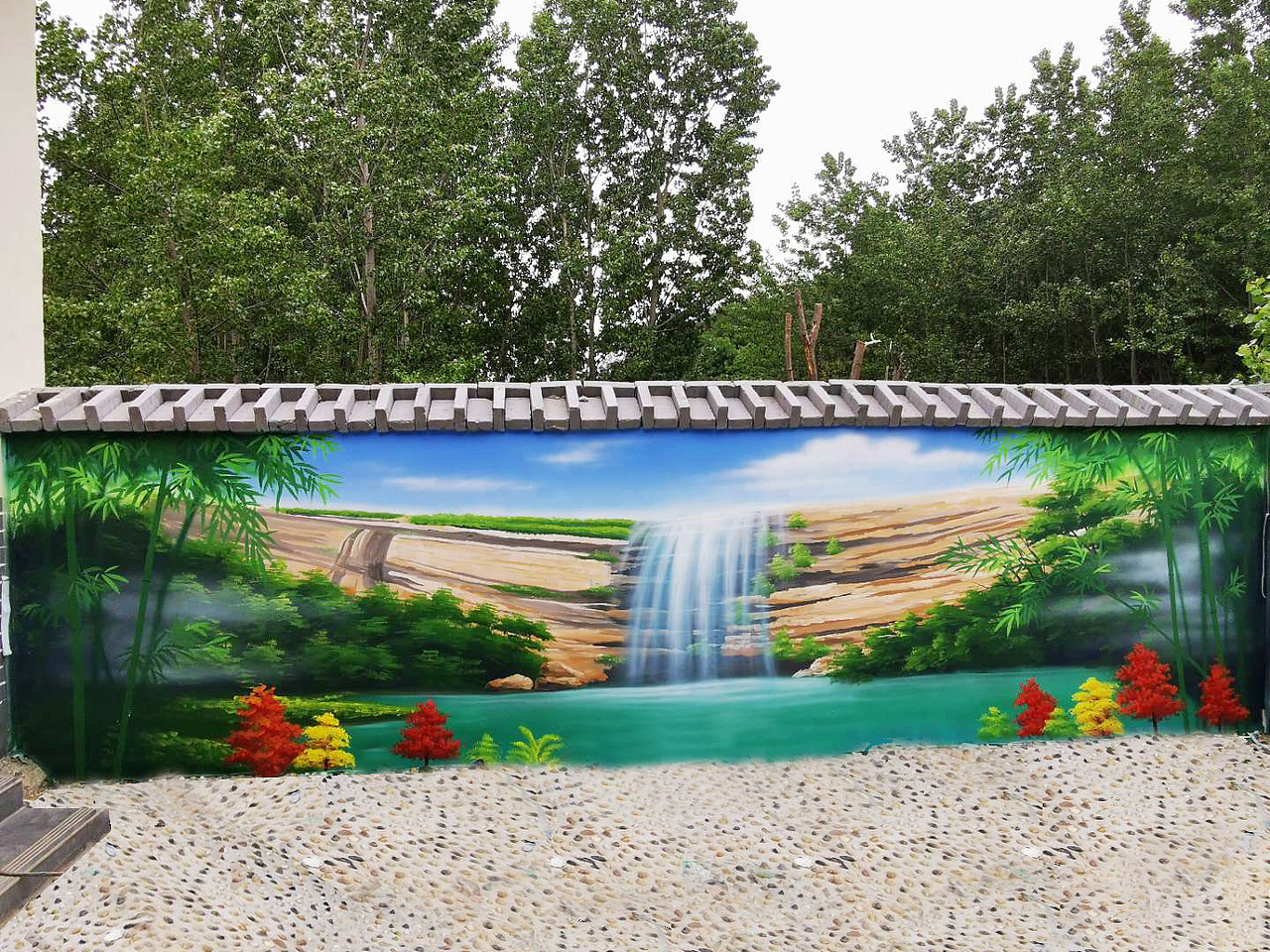 油画山水移风易俗乡风文明乡村文化文明新风传统文化