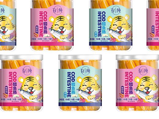存纯食品鱼肠包装设计—壹笔壹画品牌设计