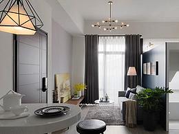 郑州公寓样板间设计公司-45平美式LOFT样板间设计方案