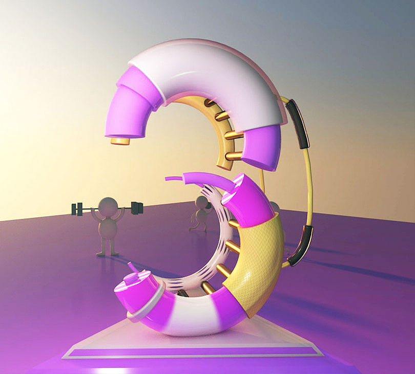 C4D ［ NUMBER ］（图ZMTI1MjU2NjA4） - 场景 - 站酷设计师木易WEIYI原创素材 - 站酷ZCOOL