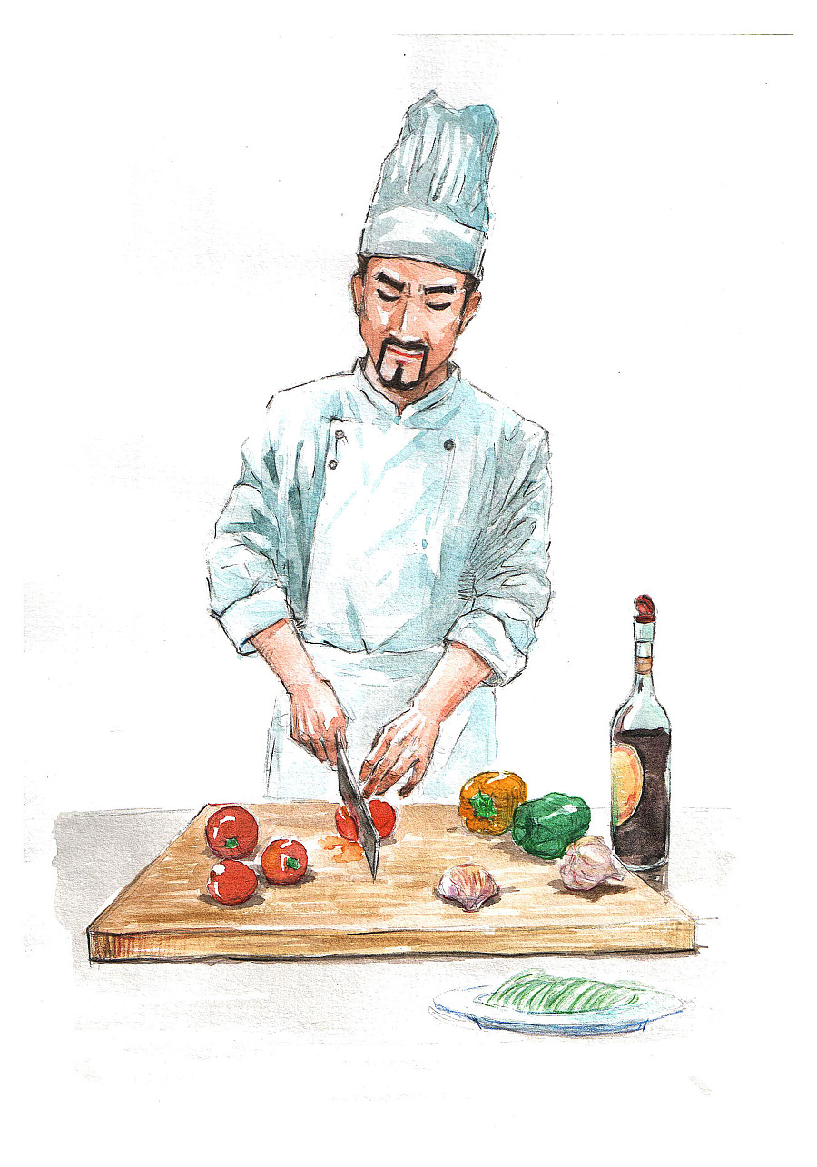 装老的黄毛厨师