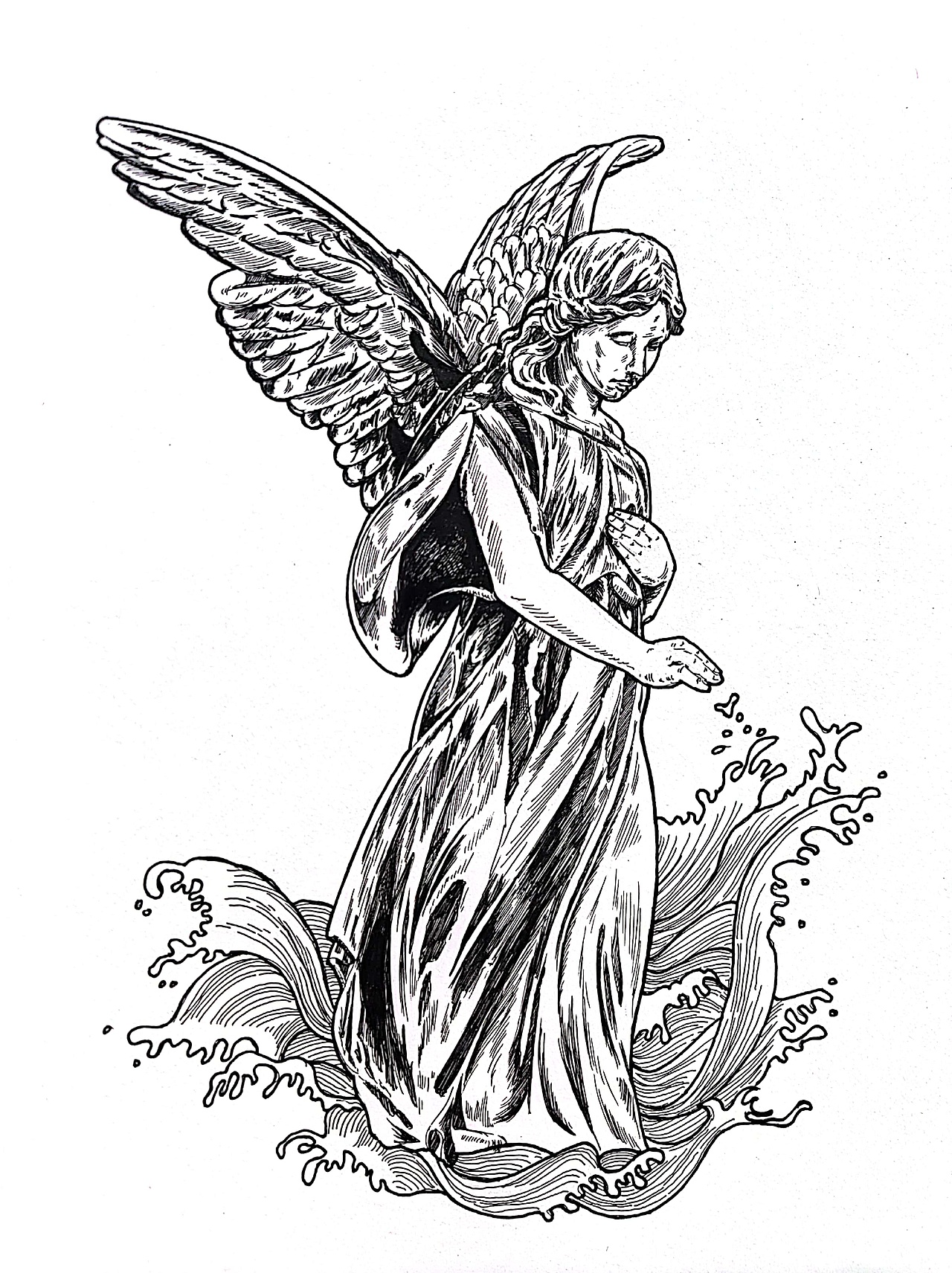 天使系列钢笔画（图ZMzE3NzY5OTk2） - 商业插画 - 站酷设计师苏苏的速写日记原创素材 - 站酷ZCOOL