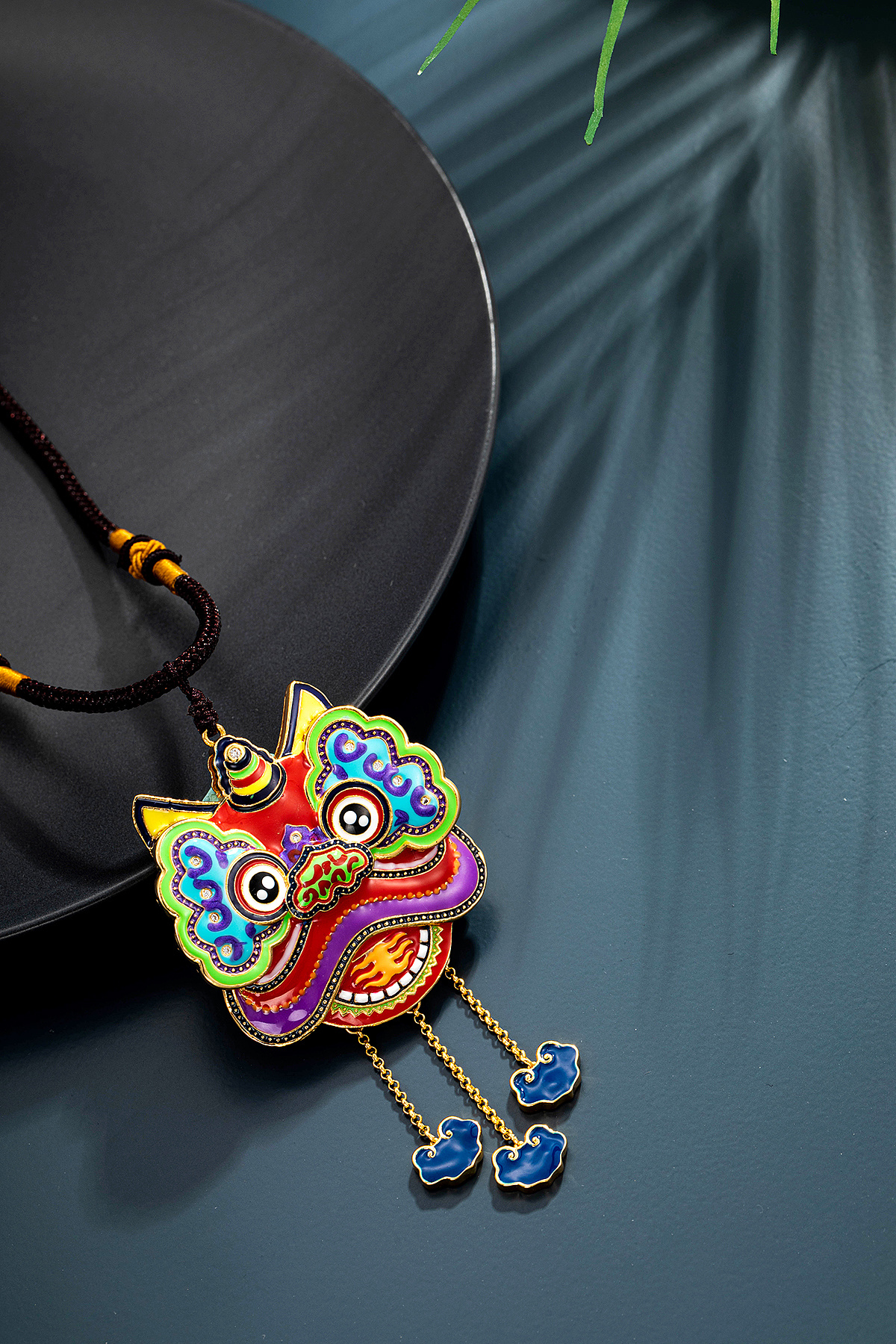 国潮 车挂 中国风 醒狮 项链 狮子 车挂 项链