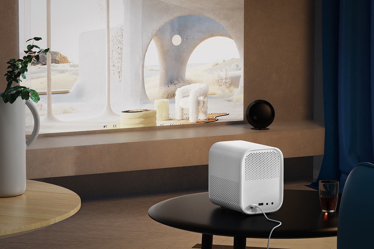 一组投影仪渲染