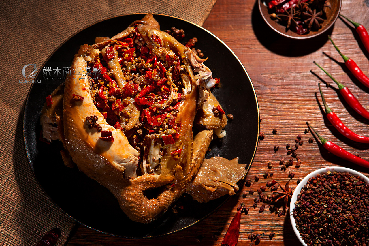 美食摄影-椒麻鸡美食产品摄影-诱惑视觉
