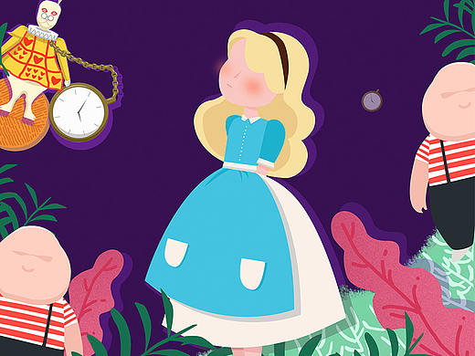 《Alice In Wonderland》- 插画设计