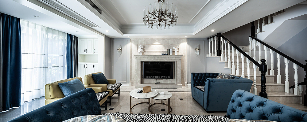 别墅全案设计,兄弟装饰别墅全案设计,复地花屿城装修