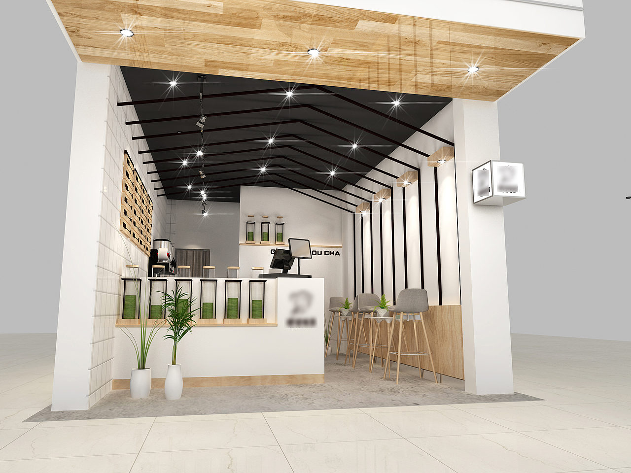 客户要喜茶风格,交稿后被讥笑为乡村集合店(图ZMjA2MjQ3MzA0) - 建筑/空间 - 站酷设计师点力中国原创素材 - 站酷ZCOOL