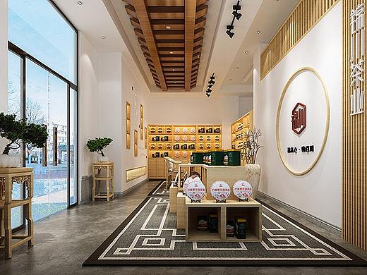 郑州茶叶店装修公司—茶叶店设计案例效果图赏析(个人主页-ZNDcxMjQyNzY=) - 家装设计 - 站酷设计师永旗装饰原创素材 - 站酷ZCOOL