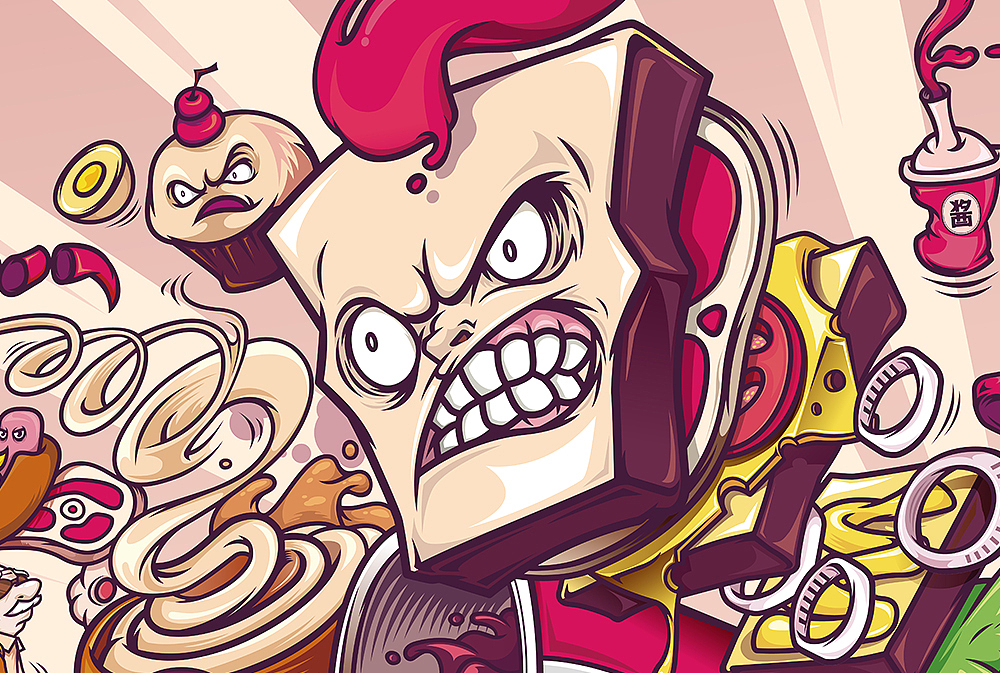 crazy food（图ZMTgxNjA5MDA=） - 商业插画 - 站酷设计师STRONGX2原创素材 - 站酷ZCOOL