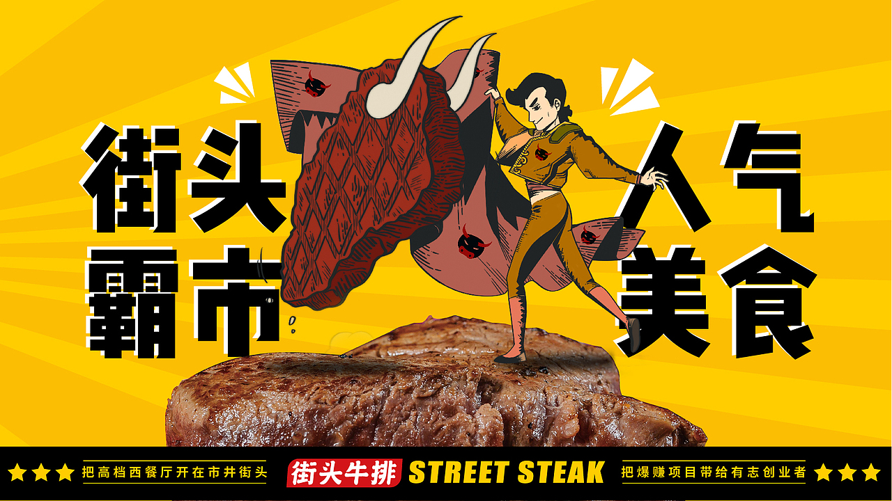 牛奔56街头牛排加盟画册