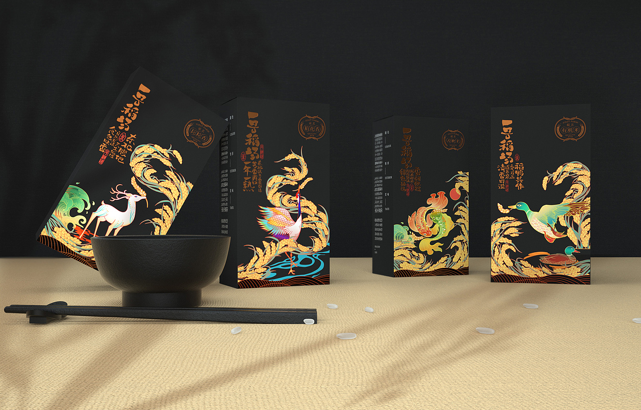 一号稻场/大米包装（图ZMTg4NTE0OTIw） - 包装 - 站酷设计师禾作文创原创素材 - 站酷ZCOOL