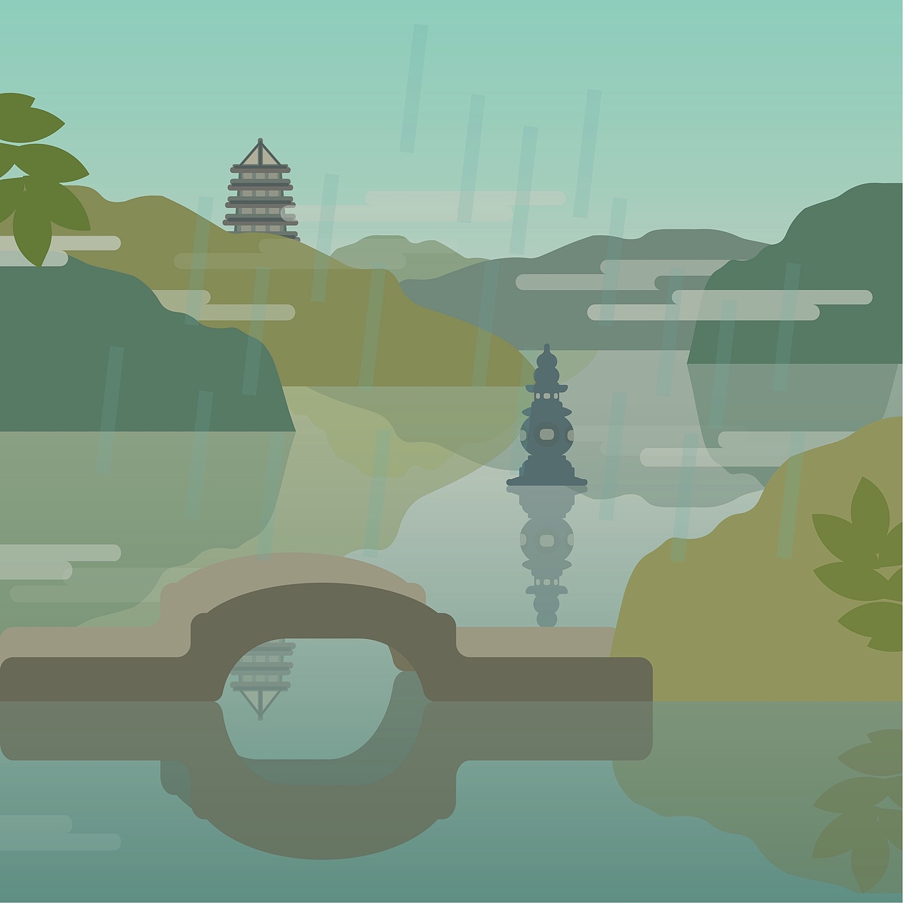 饮湖上初晴后雨（图ZMjAyNjA1Nzcy） - 图案 - 站酷设计师么嘟嘎多原创素材 - 站酷ZCOOL
