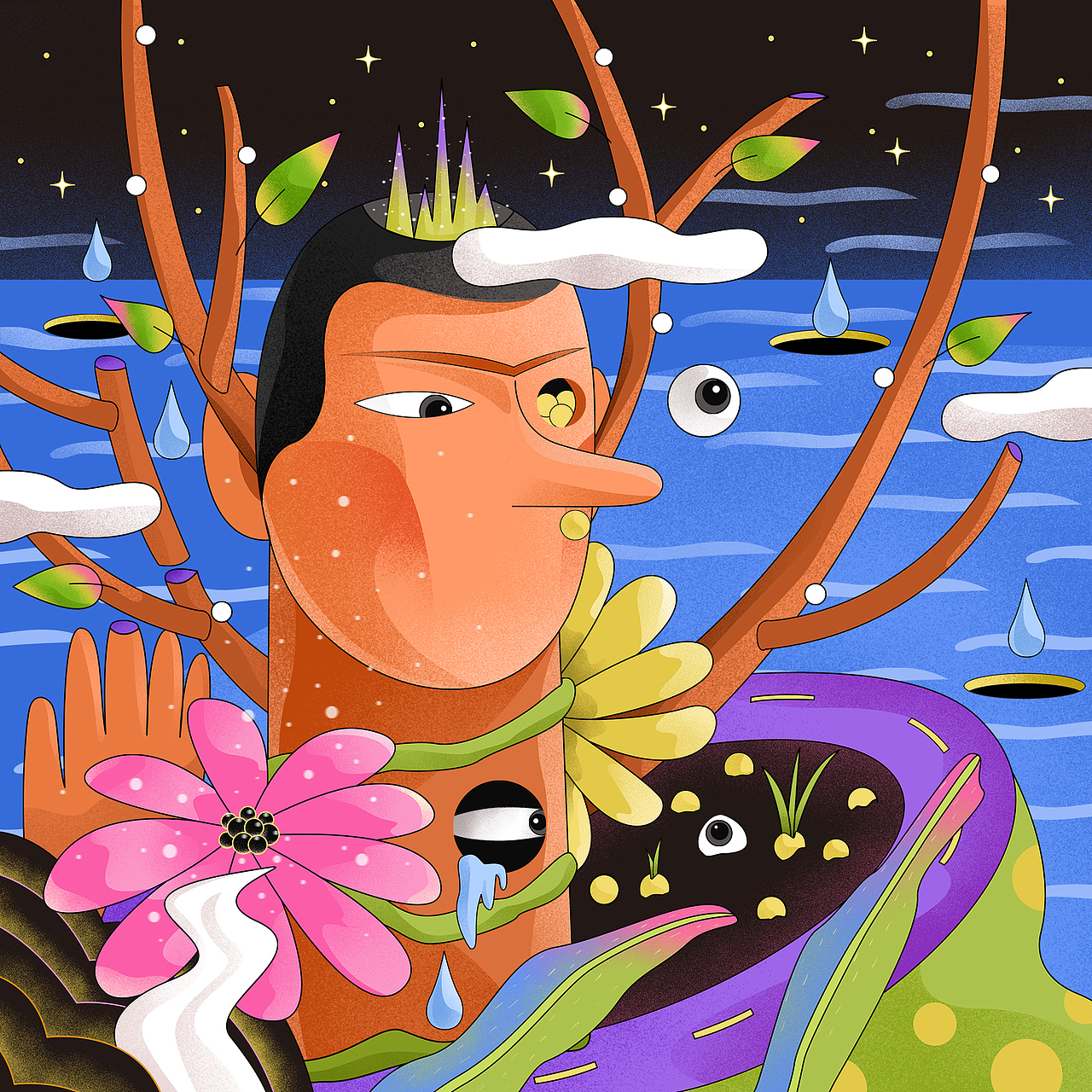 “反噬进化”生态危机插画设计（图ZMjU0OTgyOTA0） - 概念设定 - 站酷设计师南星Shea原创素材 - 站酷ZCOOL