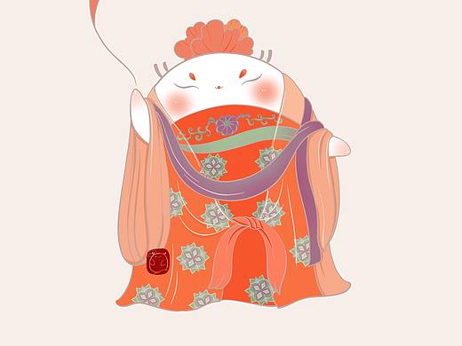 小白汉服插画壁纸