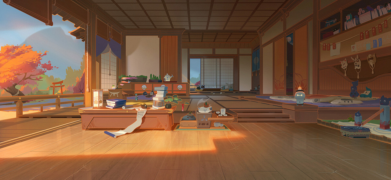 日式室内|插画|游戏原画|丶摩尛卡 - 原创作品 - 站酷 (zcool)