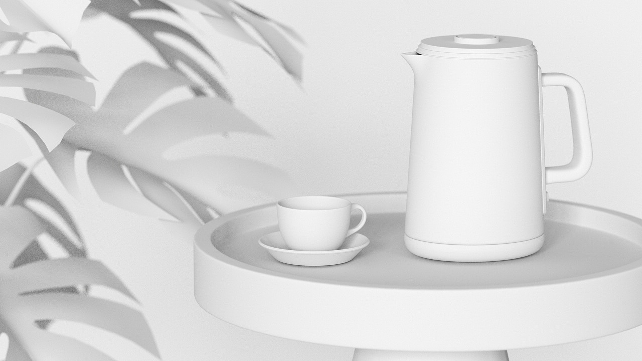 电水壶场景建模渲染练习（100/029）