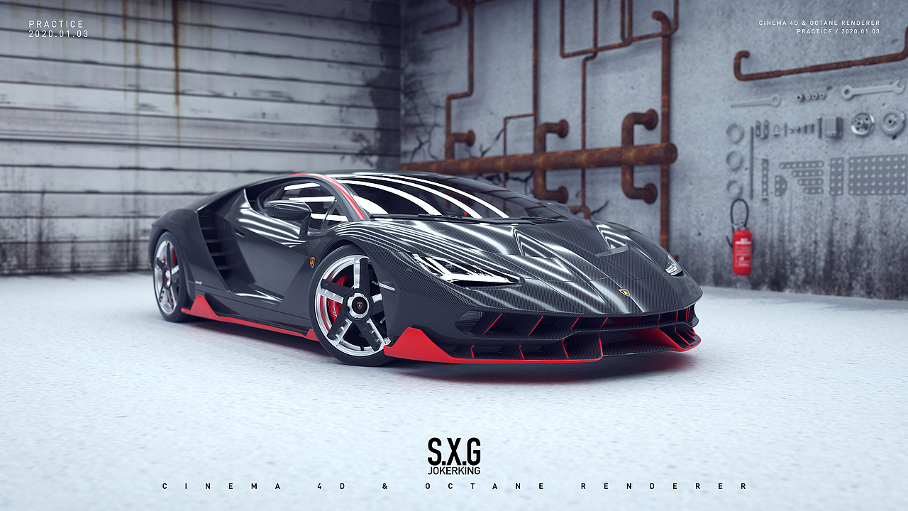 自学C4D/兰博基尼 Lamborghini Centenario 精进版
