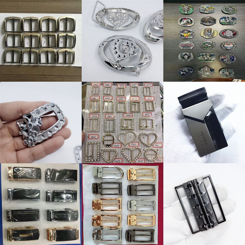 泰银腰带扣浮雕针扣休闲百搭对扣A钻装饰扣休闲腰带头