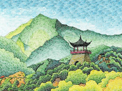 手绘济南插画5