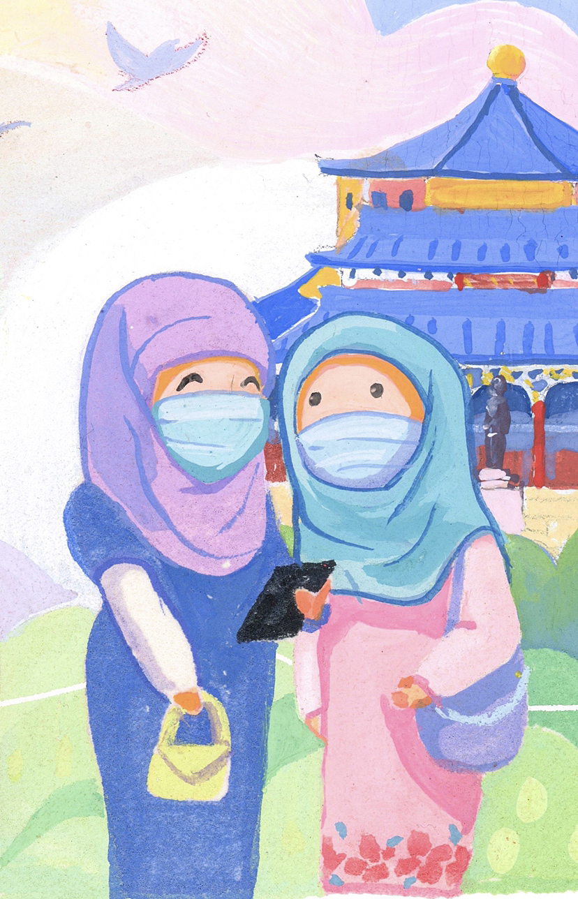插画｜排队验核酸（广州）（图ZMzE4MzA5MjUy） - 儿童插画 - 站酷设计师Cyntia倩葶原创素材 - 站酷ZCOOL