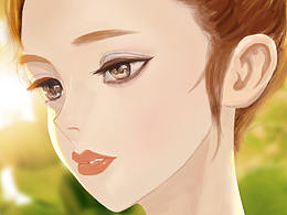 阳光少女临摹
