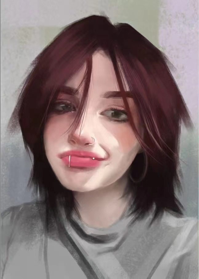 厚涂速涂练习-一个酷酷的女孩（图ZMjcwNTcwOTA4） - 创作习作 - 站酷设计师隔壁的老王头子原创素材 - 站酷ZCOOL