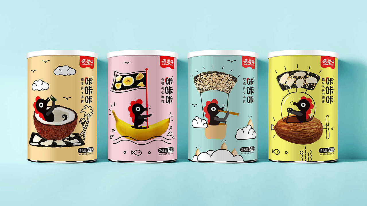 蘑蘑牛——儿童休闲食品海苔包装设计（图ZMTQ2MTA5Njc2） - 包装 - 站酷设计师枫桥包装设计原创素材 - 站酷ZCOOL