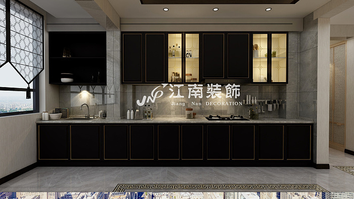哈尔滨江南装饰公司华润中央公园新中式风格装修效果图（图ZMTU3ODIwNTA4） - 家装设计 - 站酷设计师jnzs2002原创素材 - 站酷ZCOOL