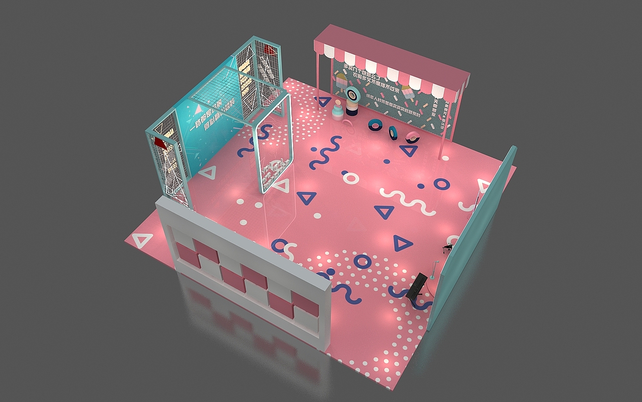 造作青年快闪店设计3D效果图（图ZMjU2NDAwNzky） - 场景 - 站酷设计师3D设计师NG男原创素材 - 站酷ZCOOL