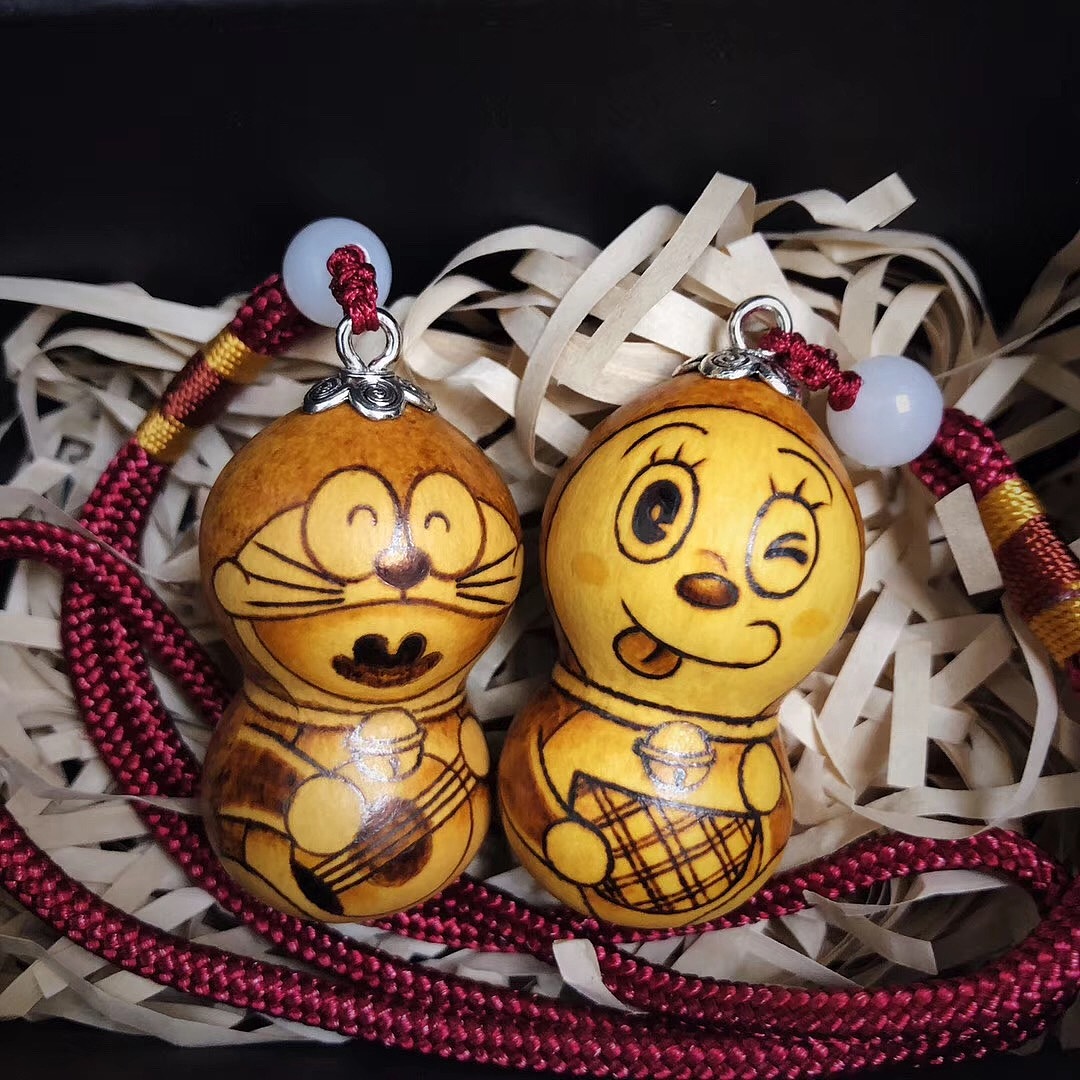 卡通烙画  葫芦烙画 手工艺 手把件