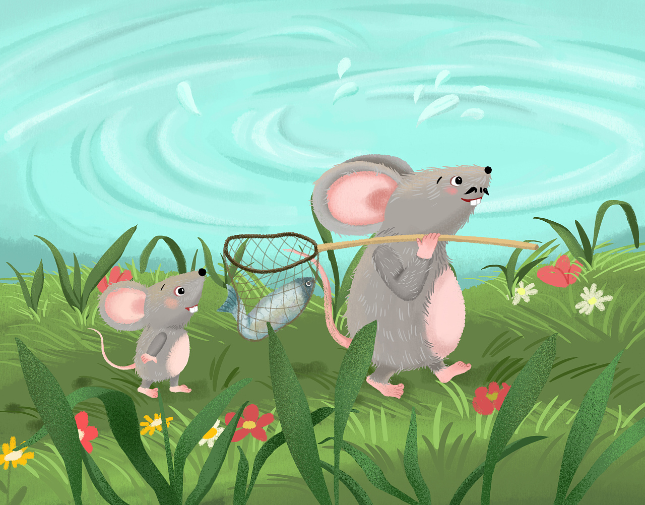 画了四只小老鼠，参考了很多资料，第一次画老鼠|插画|儿童插画|Aagggie - 临摹作品 - 站酷 (ZCOOL)