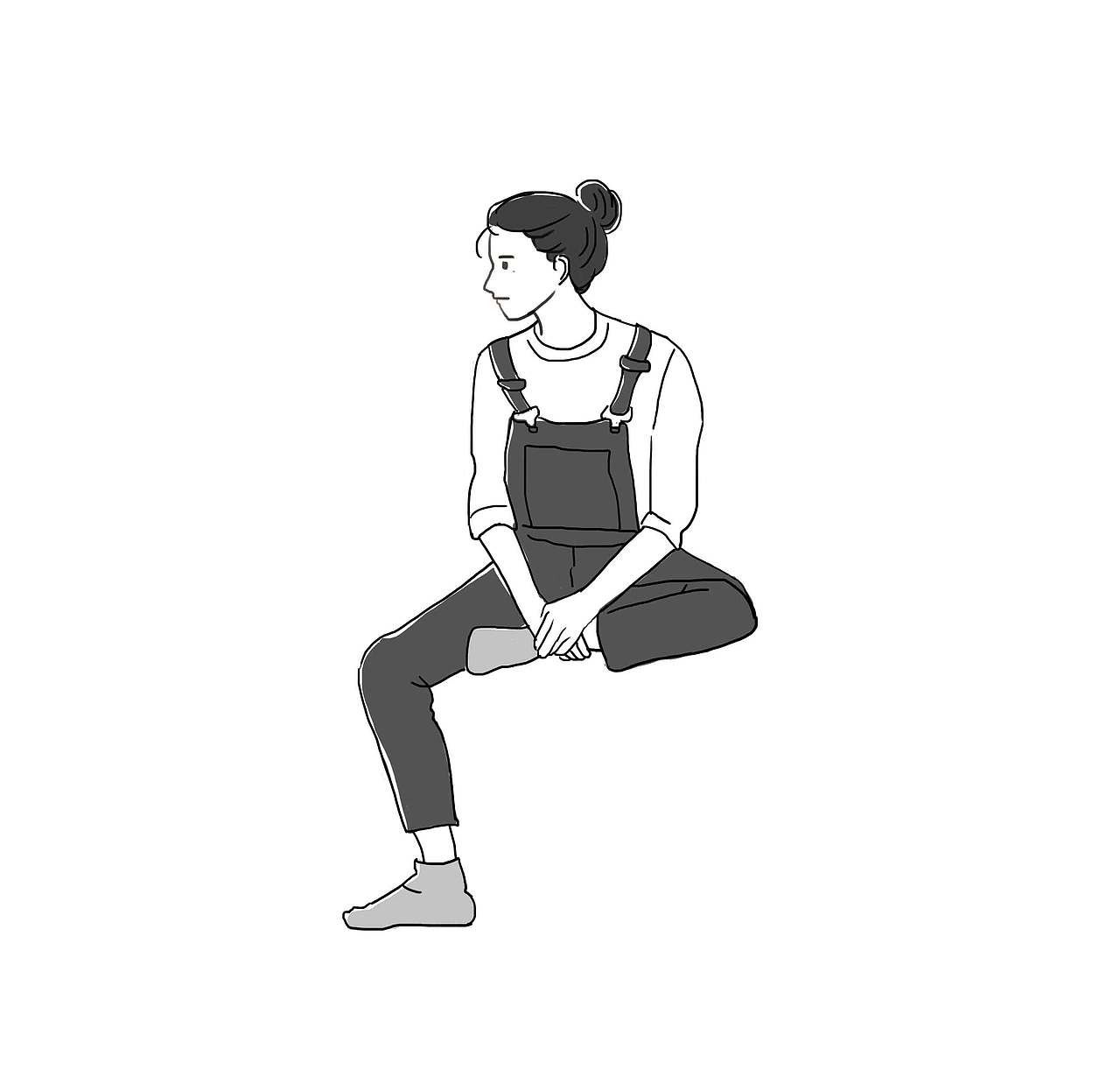 黑白线条下的小人物