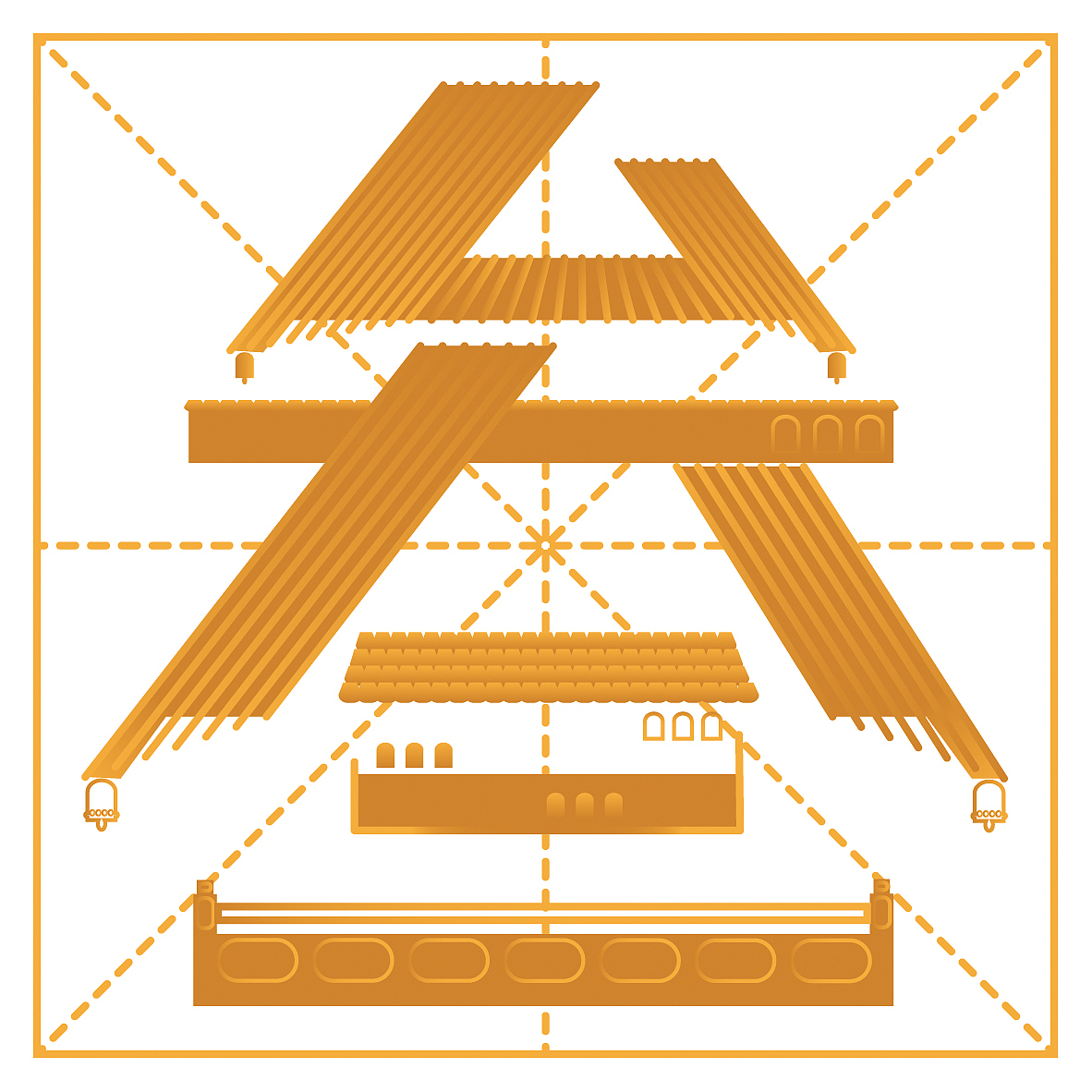 繁体数字 中国风古建筑