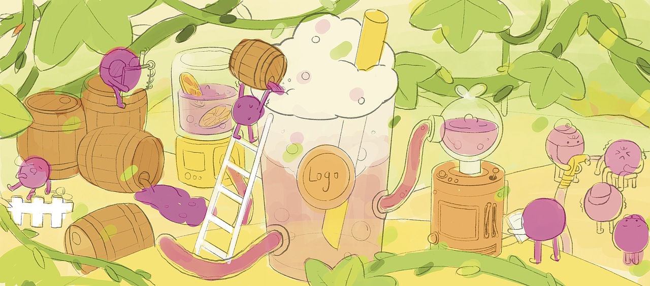 Choktea奶茶插画设计（图ZMjg0OTAzODgw） - 商业插画 - 站酷设计师粒粒巫原创素材 - 站酷ZCOOL