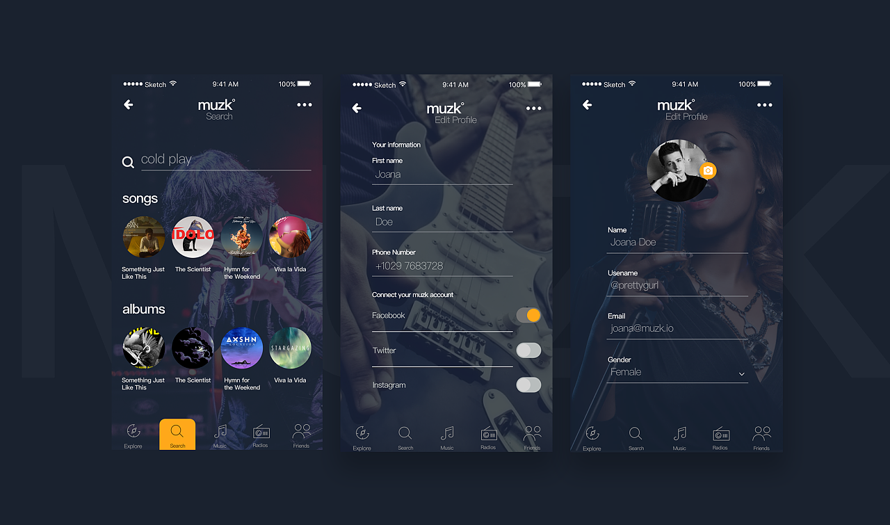 muzk音乐界面改版
