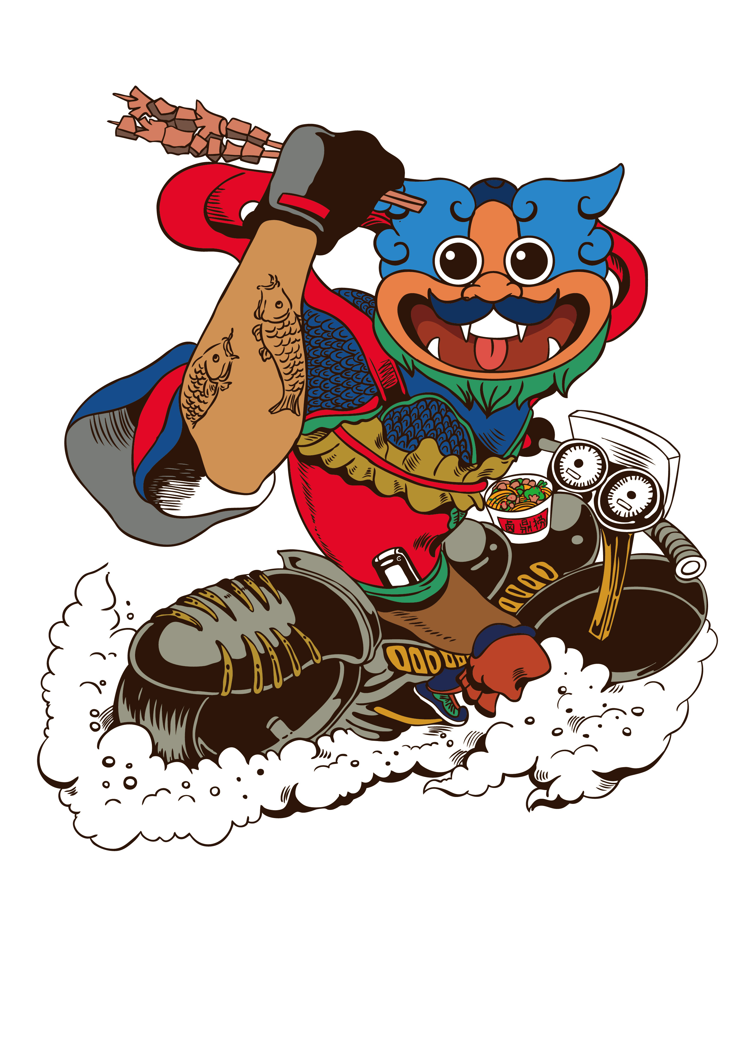 卤煮商业插画2