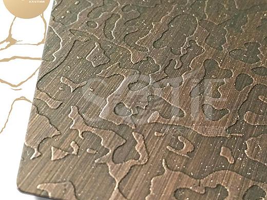 不锈钢镀铜板精炼手工拉丝发黑青古铜不锈钢仿古铜