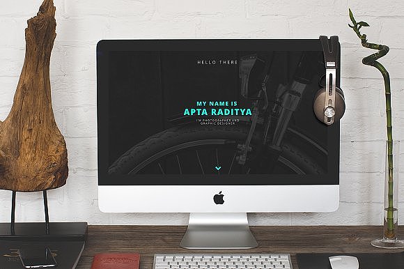 高亮蓝色系极简风格文艺PPT模板