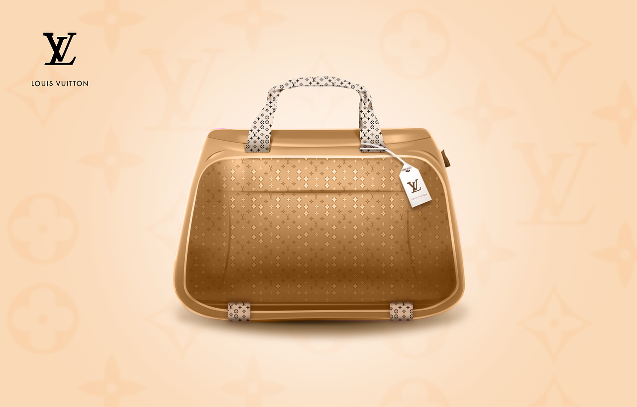 步骤5:用定义图案,把lv的经典图案做出成四方连续,在图层样式选lv的