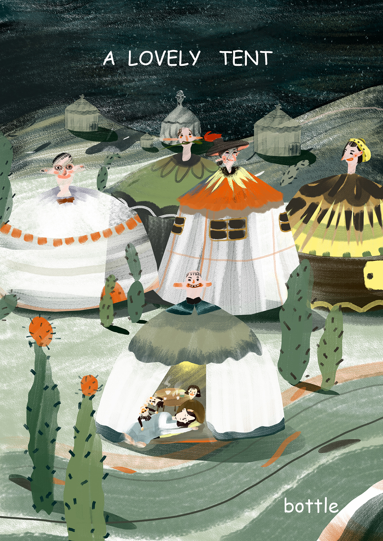 可爱的帐篷7215|插画|商业插画|bobobottle瓶子 - 原创作品