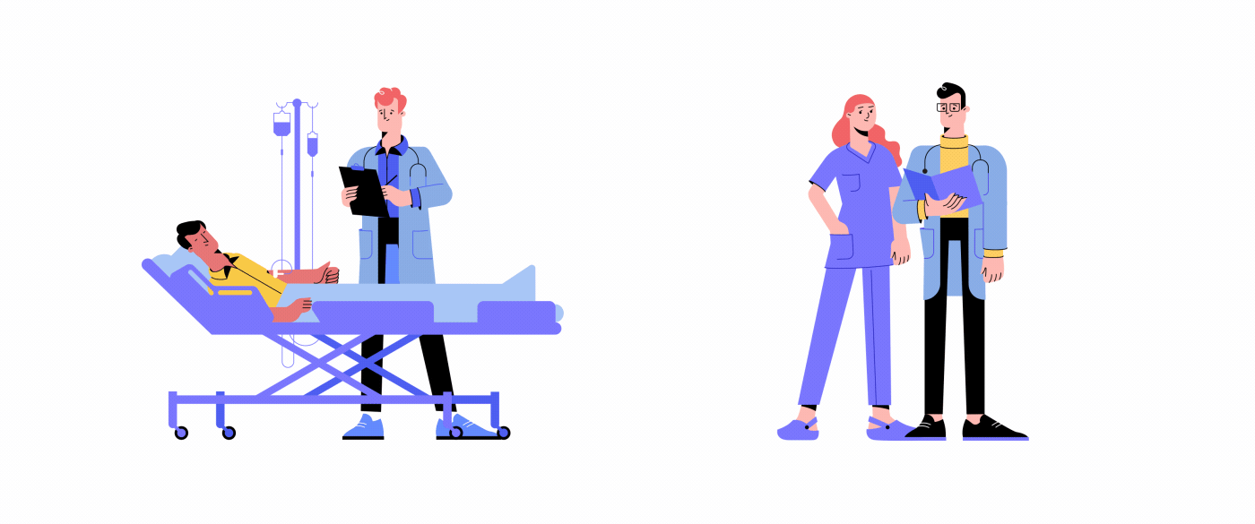Medical Characters Illustration Pack（图ZMjQ5MDIzNDg4） - 创作习作 - 站酷设计师Shakuro原创素材 - 站酷ZCOOL
