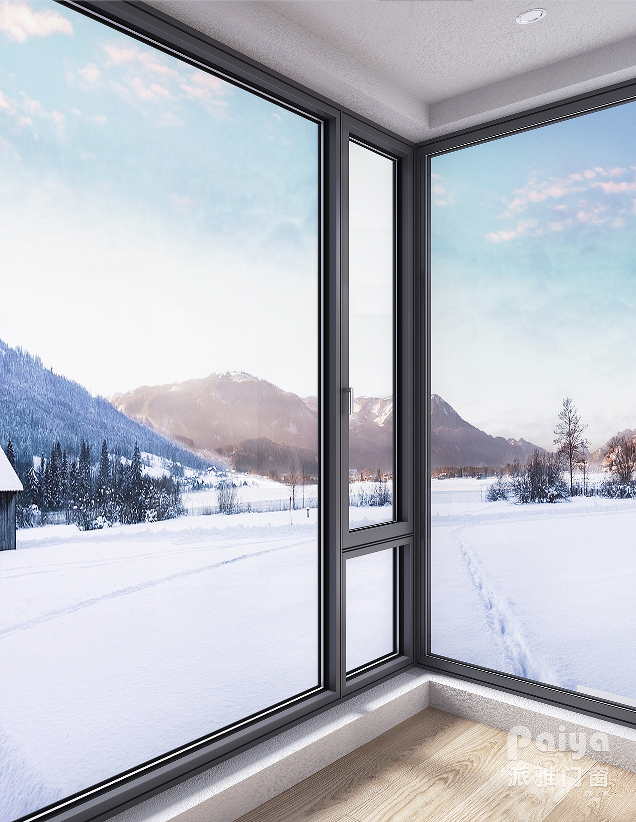 十大门窗品牌派雅-铝合金门窗效果图