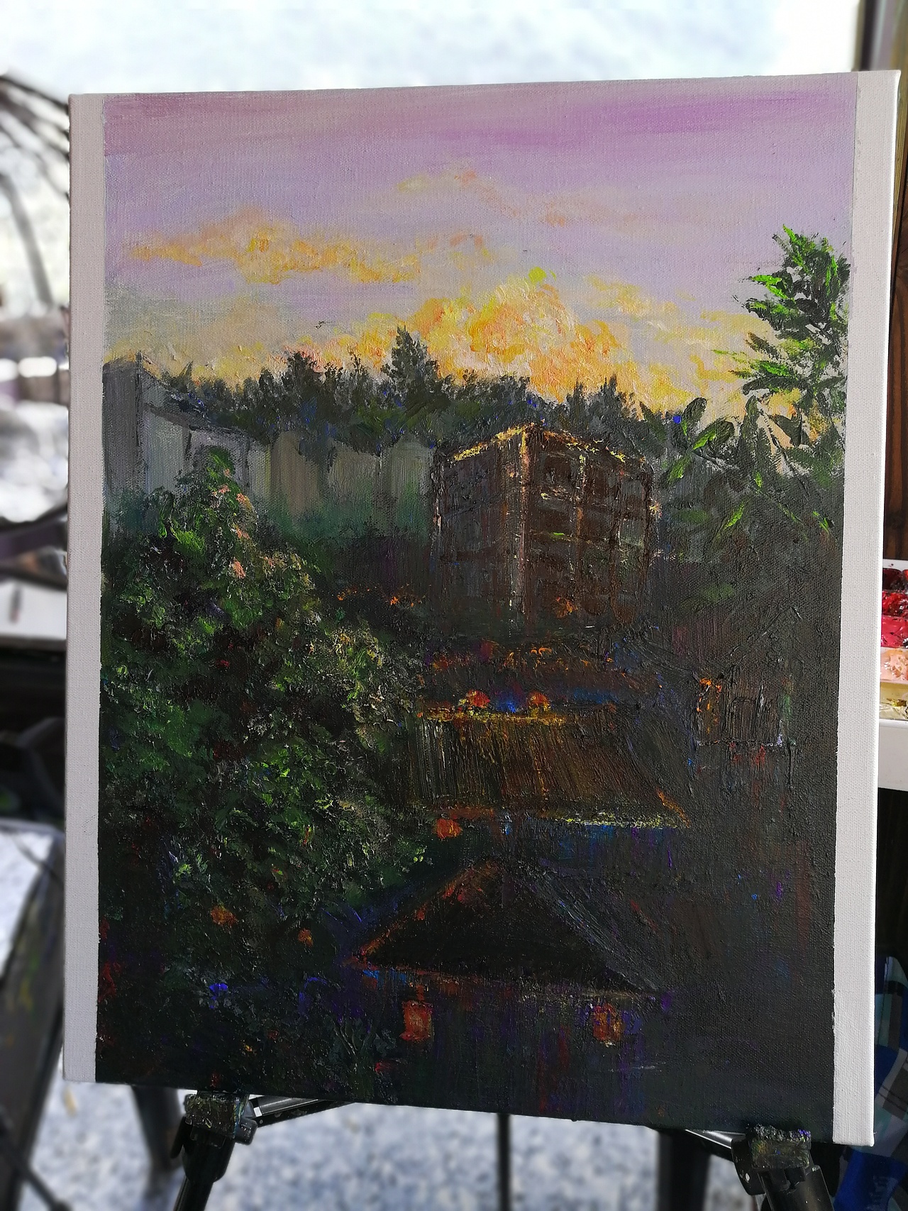 晚霞（图ZMTU0MTA3MDI0） - 绘画 - 站酷设计师雨诺321原创素材 - 站酷ZCOOL